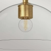 Szklana lampa wisząca Jude ALM-JUDE-P-GD-CL nad stół złota