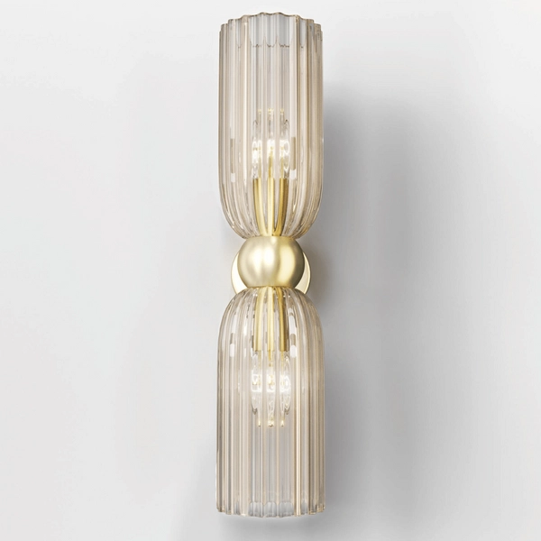 Lampa naścienna z kloszami Antic MOD302WL-02CG szkło złoty