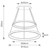 Czarna lampa wisząca Vidal rings LED 92W 2700K zwis do jadalni