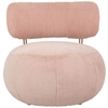 Tapicerowany fotel Low Teddy Pink HE510X-3.PECH.PINK do sypialni różowy 