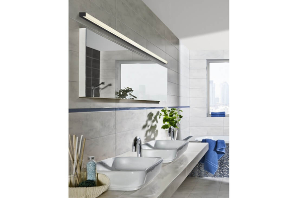 Minimalistyczny kinkiet łazienkowy Topaz LED 35W 4000K czarny