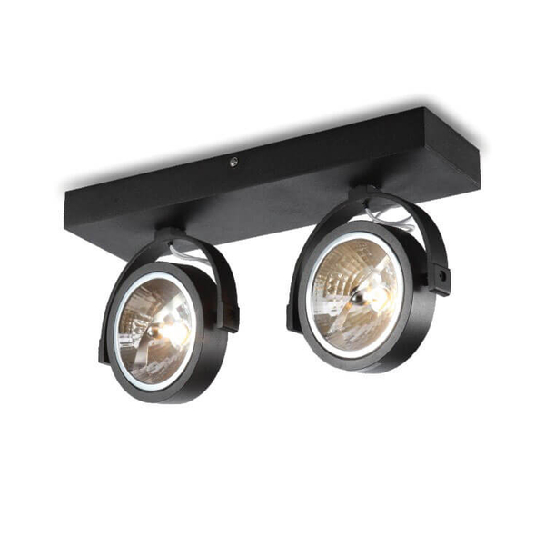 Podwójna lampa sufitowa LIRIO 412802003 regulowana czarny