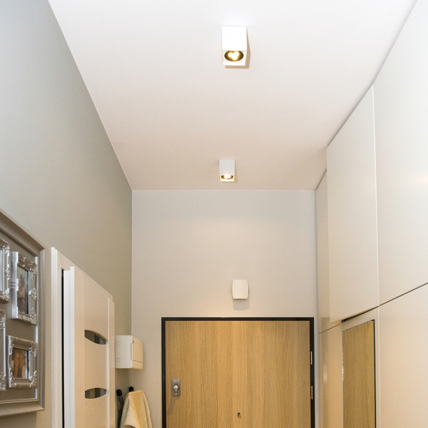 Lampa sufitowa Hamal 303101002 Elkim na korytarz kwadratowa biała