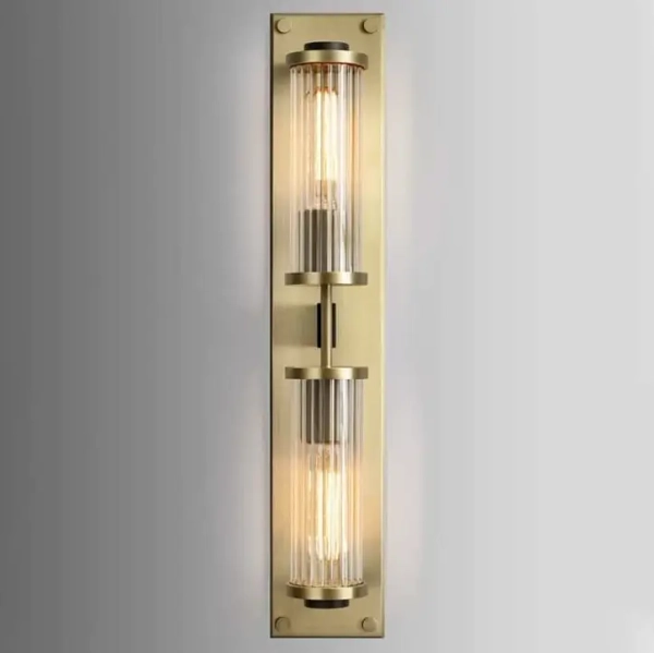 Podwójny kinkiet do salonu GIRONA CGGIRONA70M kryształ mosiądz