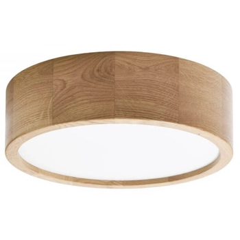 Drewniana lampa sufitowa 137623617422 okrągła do salonu