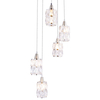 LAMPA wisząca WOLLI 15760-5 Globo glamour OPRAWA zwis kryształki nikiel matowy chrom