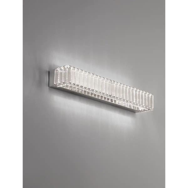 Ścienna lampa kryształowa BAUTA LE42920 do sypialni LED 19W 3500K srebrna
