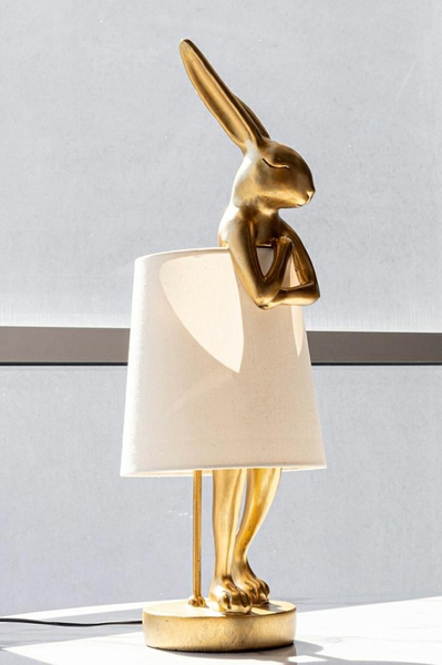 Biurkowa lampka stołowa Rabbit Kare 61598 złota biała