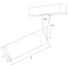 Podłużna lampa magnetyczna system Dali M0008D LED 5W 3000K tuba czarny