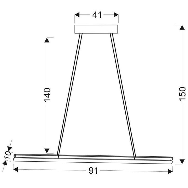 LAMPA wisząca COCONUT A0010-311 Candellux belka OPRAWA metalowa LED 28W 4000K zwis listwa brązowa