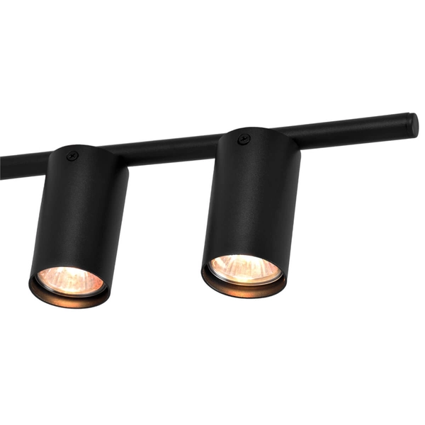 Lampa wisząca z koszykiem Rocco K-4757 Kaja reflektory metalowa czarna