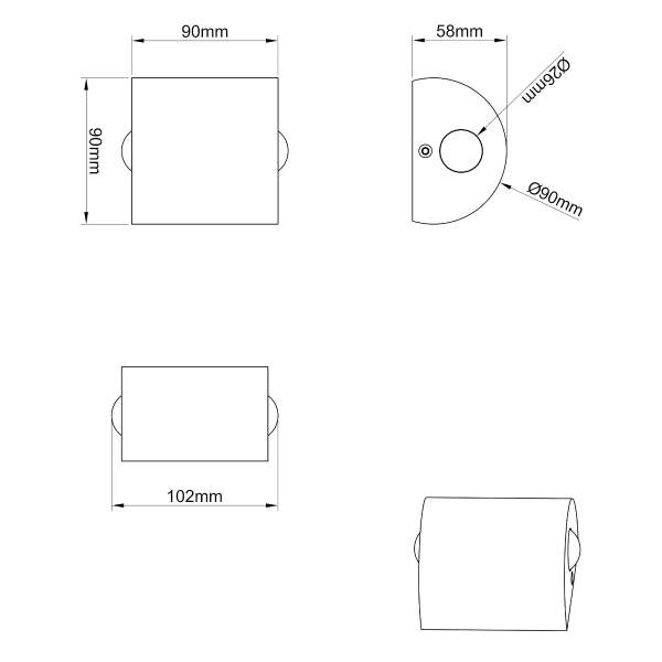 Ścienna lampa Wales 225510207 Trio LED 3,1W 3000K owalna srebrna