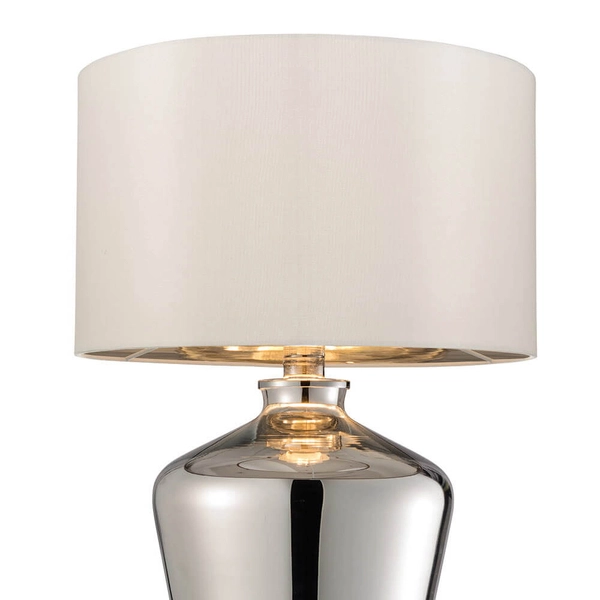 Abażurowa lampa stołowa Waldorf 61198 Endon kość słoniowa chrom