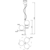 Loftowa LAMPA wisząca NYXIS  DL308302000 Trio szklana OPRAWA zwis kule mosiądz białe