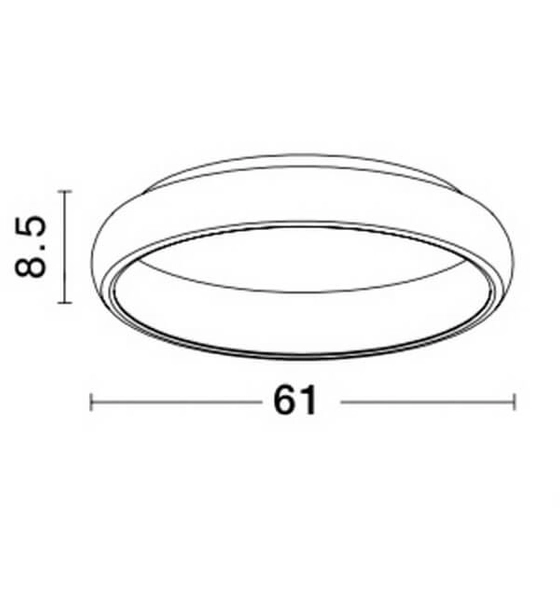 Sufitowa lampa pokojowa Tolu okrągła LED 50W brązowa