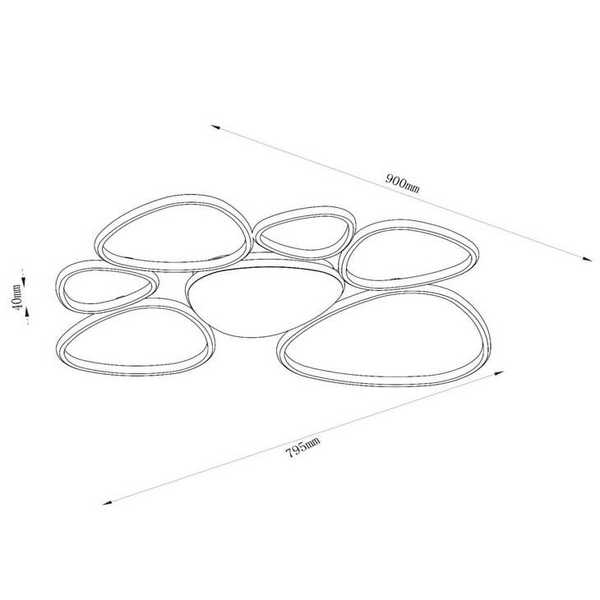 Nowoczesna lampa sufitowa SAMLING 78102/72/41 LED 72W 2700-4000K brązowa