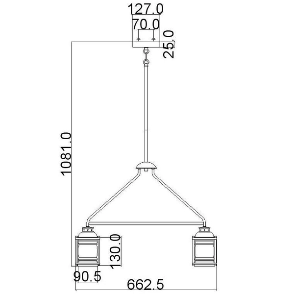 Żyrandol LAMPA zewnętrzna Ashland KL-ASHLANDBAY-5P Elstead KICHLER ogrodowa OPRAWA metalowy ZWIS outdoor IP44 cynk przezroczysty