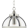 Kulista lampa wisząca HEATH HEA0138 nad stół srebrny