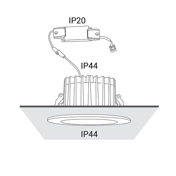 Wpust LAMPA łazienkowa KEA 8773 Nowodvorski okrągła OPRAWA sufitowa LED 20W 3000K metalowa IP44 biała