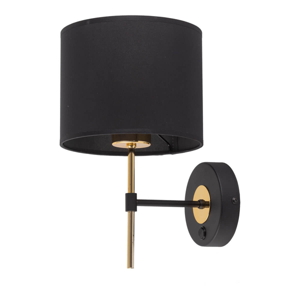 Sypialniany kinkiet ścienny Lord 4672 TK Lighting tuba czarny złoty