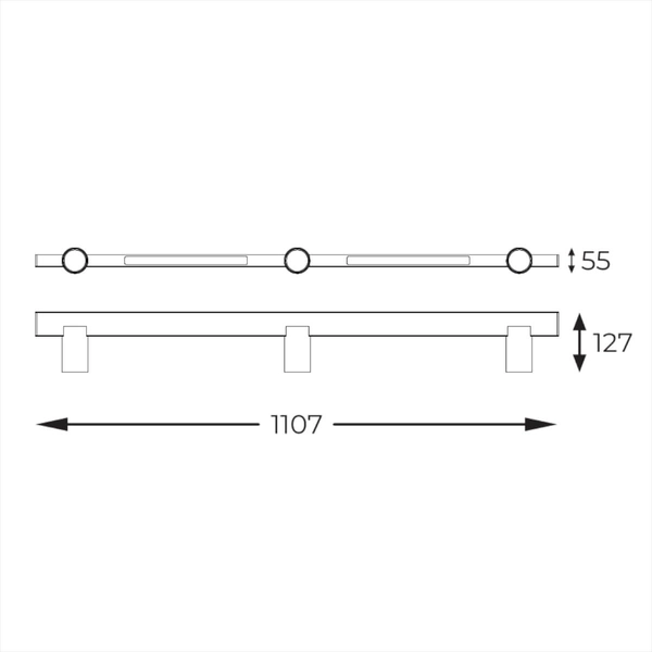 Przysufitowa lampa Mannari S230757205 Zumaline 16W 3000K +3xGU10 czarny