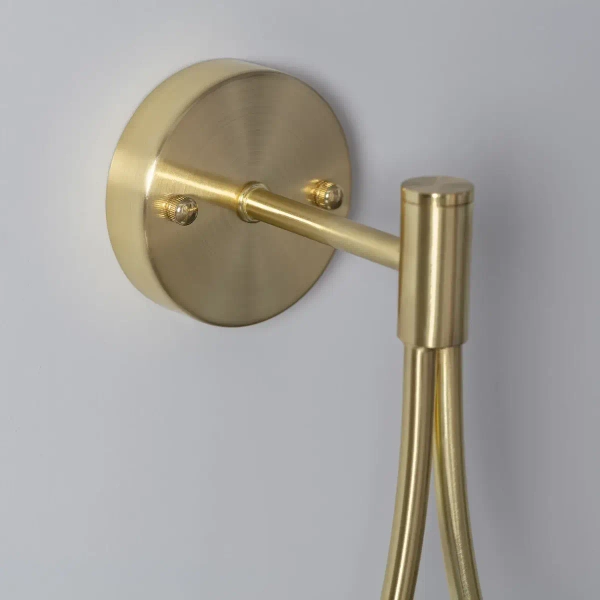 Szklana lampa na ściane Milano ABR-KA-G9 Abruzzo kula złoty biały