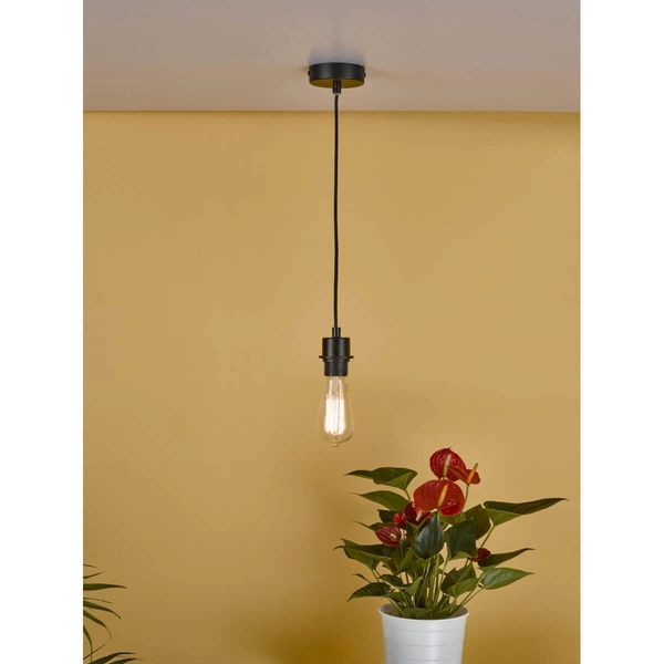 Wisząca lampa na kablu SP69 minimalistyczna metalowa czarna