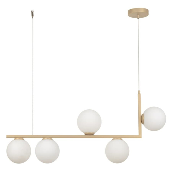 Lampa zwisowa salonowa kule Andy 33612 Sigma molekuły złota biała