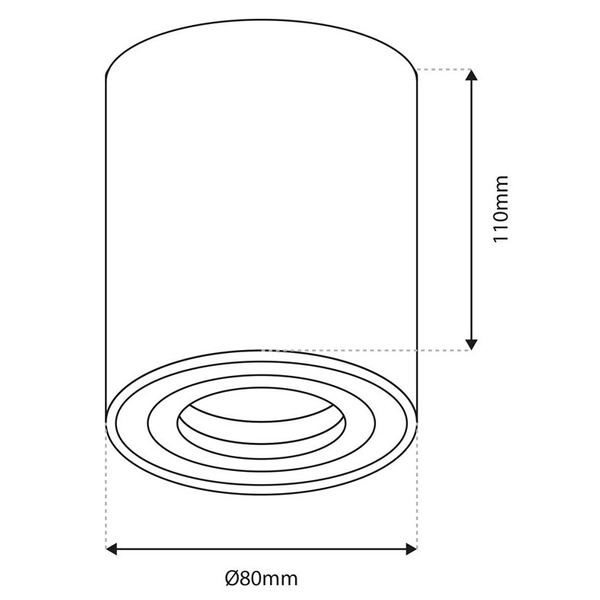 Downlight LAMPA sufitowa BIMA ML7011 Milagro metalowy spot do przedpokoju czarny