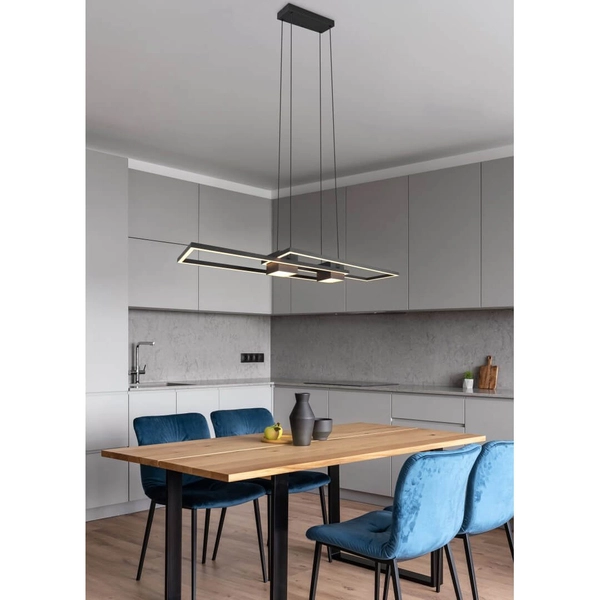 Lampa zwisająca Albany 347710432 Trio LED 37W 2700-6500K prostokąty czarna