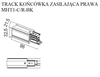 Zasilanie szynoprzewodu uziemienie prawe 4 wires Track Power Adaptor MHT1-C/R-BK Maxlight do systemu 3-fazowego 230V czarne