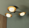 Sufitowa lampa kuchenna L&-192034 Light& szklane kule złota brązowa