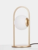 Złota lampa stołowa YARA LE42734 LED do pokoju kulista ball
