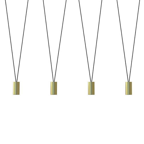 Salonowa lampa More Tone 7610 wiszące tuby do jadalni złote