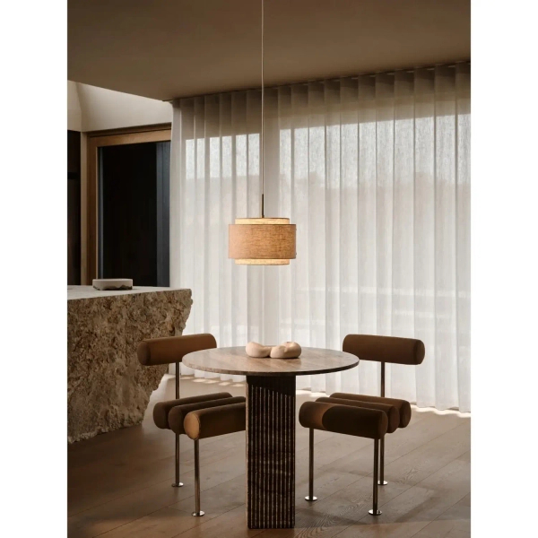 Wisząca lampa ekologiczna TAKAI beżowa 2620003018 1xE27 nad stół do salonu