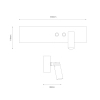 Ledowy kinkiet naścienny Resort ML1568 LED 10W+3W 4000K czarny