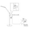 Podłogowa lampa FERRARA 325006 LED 13W 3000-6500K czarny