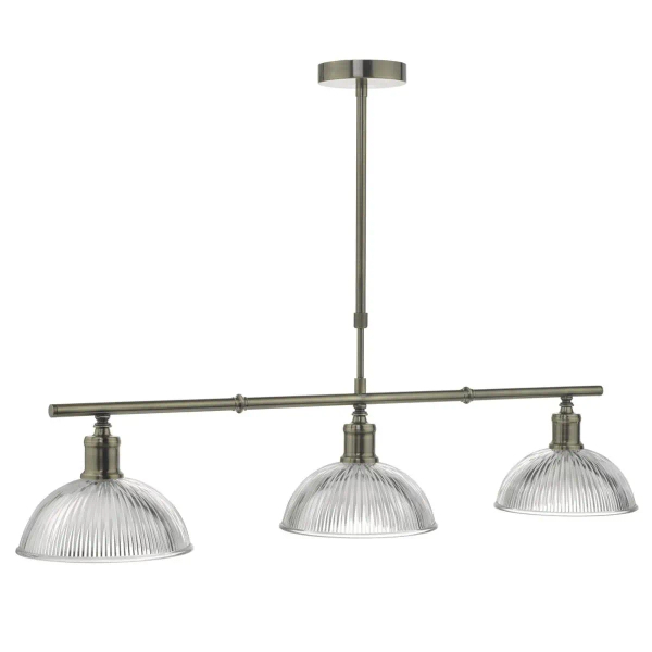 Lampa sufitowa do kuchni Dara DAR0375 nad wyspę szklany mosiądz