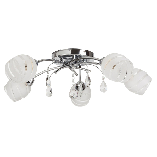 Lampa sufitowa z kryształkami Melissa 2622 Rabalux molekuły białe chrom