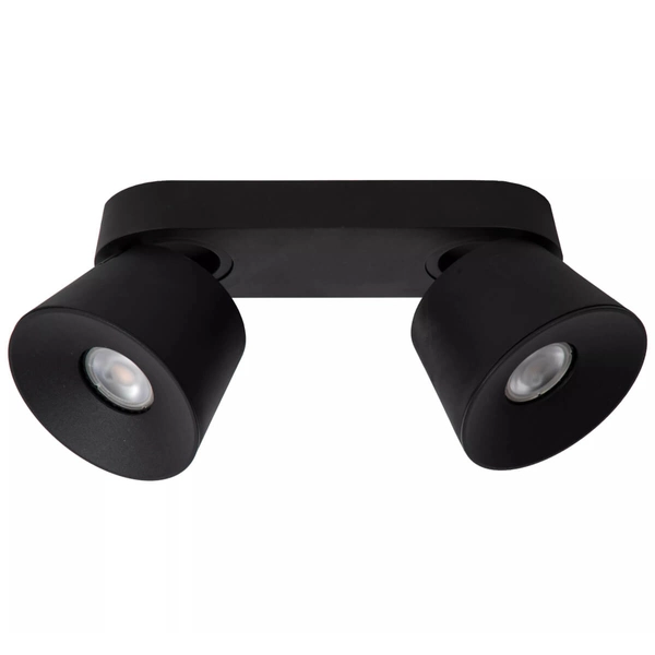 2-punktowa lampa sufitowa Trigono czarne reflektory do holu