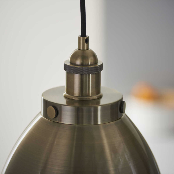 Lampa wisząca nad wyspę kuchenną Franklin 98745 Endon kopuła mosiądz