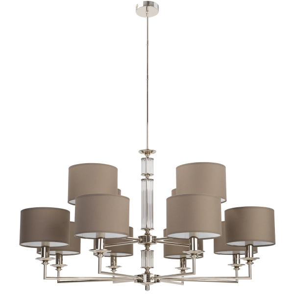 Klasyczny żyrandol Artu ART-ZW-12 (N) nad stół nikiel brązowy