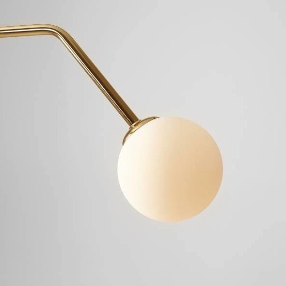Wisząca lampa modernistyczna PURE 1064H30 Aldex szklane kule balls złota