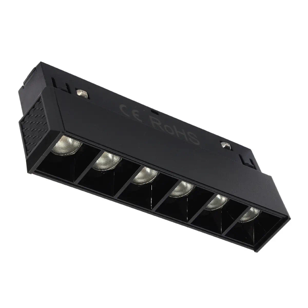 Sufitowa lampa magnetyczna do salonu 1252 LED 6W 3000K do szyn czarna