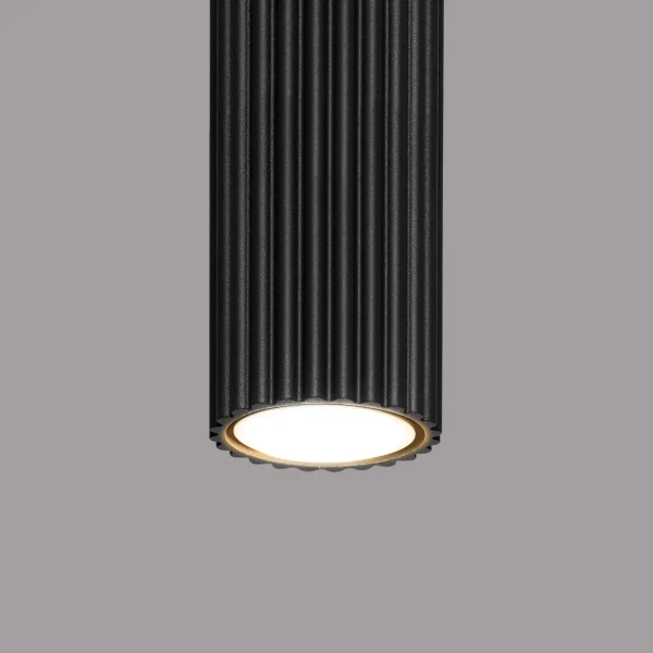 Lampa podłużna sufitowa KARBON SL.1569 ryflowana tuba czarna