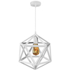 Loftowa LAMPA wisząca DENMARK 307002 Polux metalowa OPRAWA zwis klatka cube biała