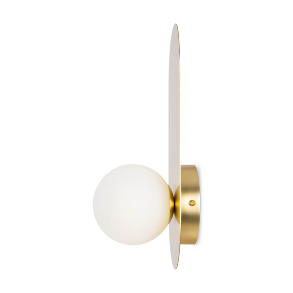 Lampa ścienna na przedpokój Bao MOD419WL-01G Maytoni kula złoty biały