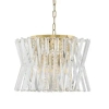 Kryształowa wisząca lampa MELUNTO LE45151 glamour na łańcuchu złota