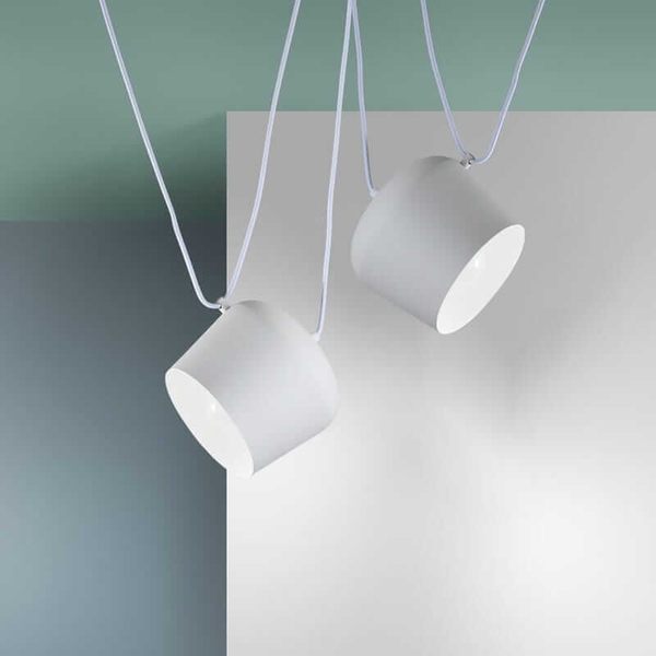 Zwisająca lampa Spider ABR-LWRU-W Abruzzo do sypialni metalowa biała