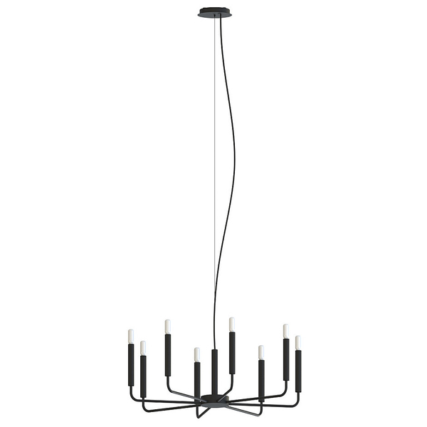 Wisząca lampa świecznikowa Orto 11460 metalowa tuby czarne